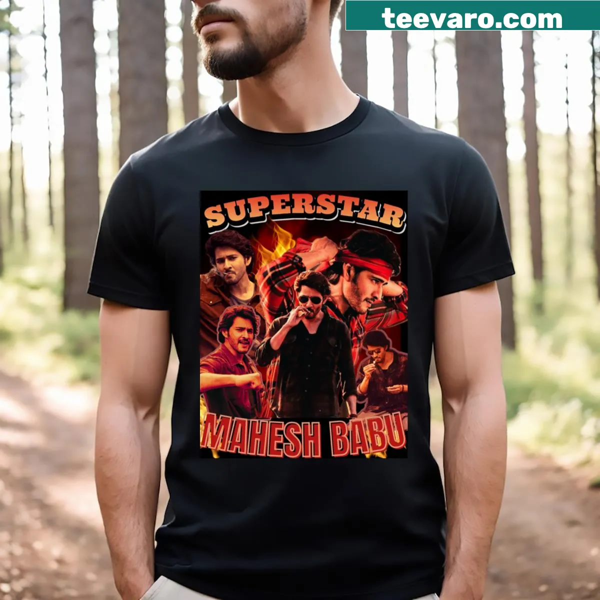 Graphic tribute to Mahesh Babu on a t-shirt — on a men's t-shirt