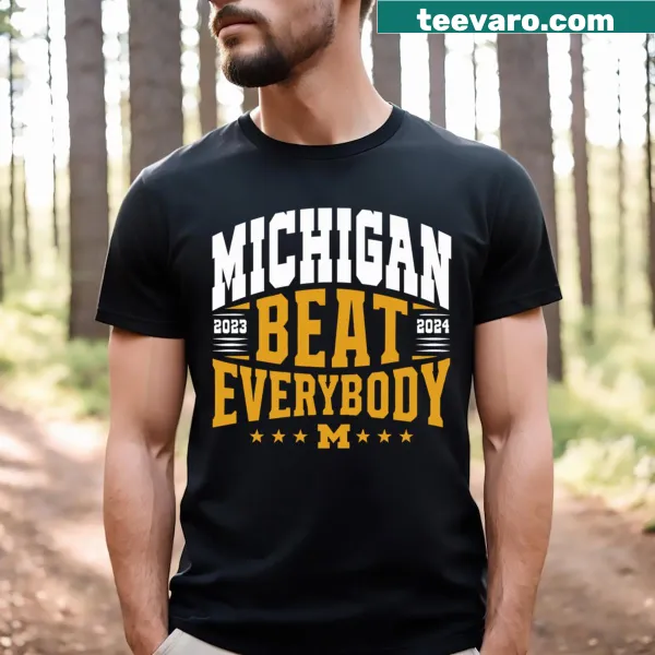 Bold Michigan Beat Everybody t-shirt with clear typography