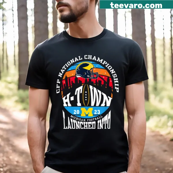 Typography t-shirt boasting Michigan National Champions 2024 title