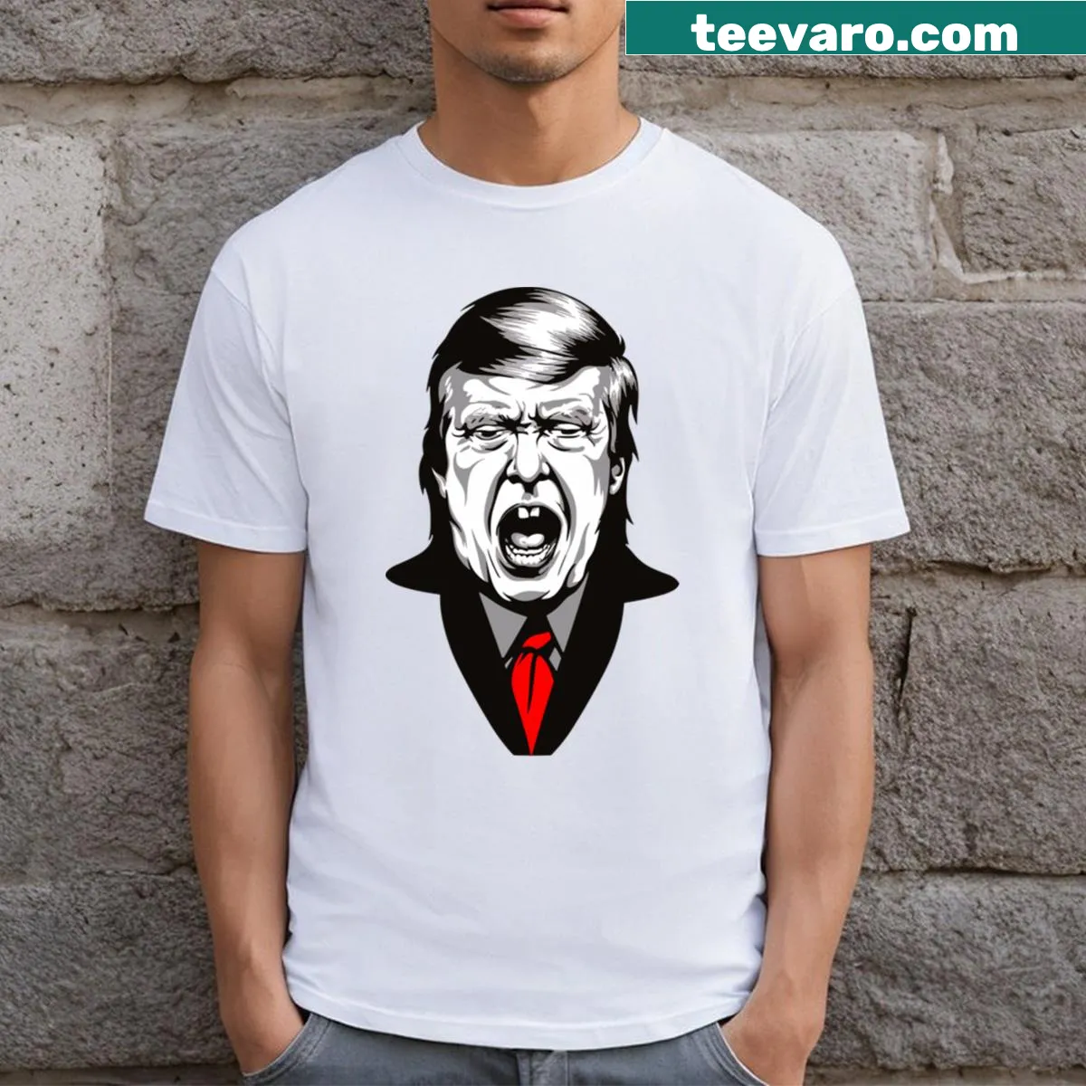 Rebellion Echoes t-shirt with bold text — on a men's t-shirt