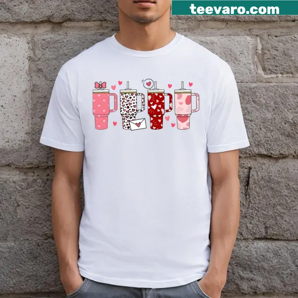 Funny t-shirt with a humorous saying about cups and tumblers.