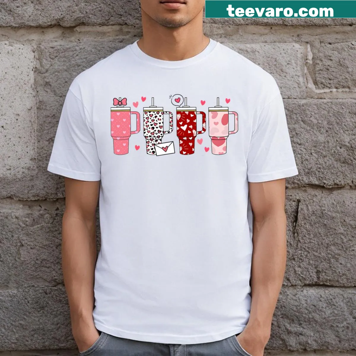 Funny t-shirt with a humorous saying about cups and tumblers. — on a men's t-shirt