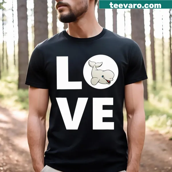 Save The Beluga Whale Tee featuring a playful beluga graphic