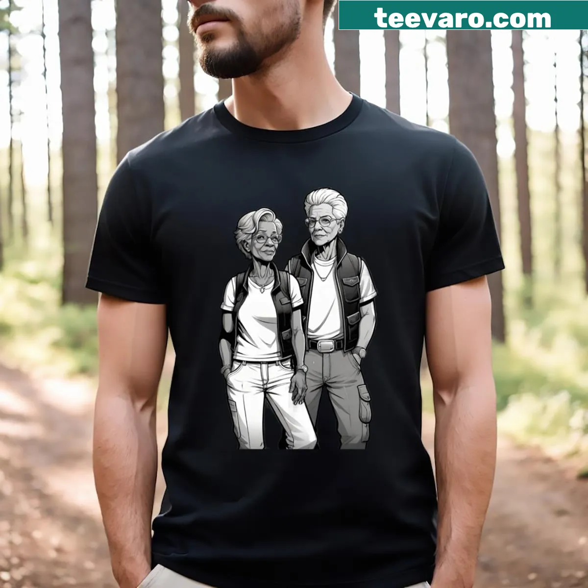 Funny couple t-shirt with 'The Coolest Couple You Know' text — on a men's t-shirt