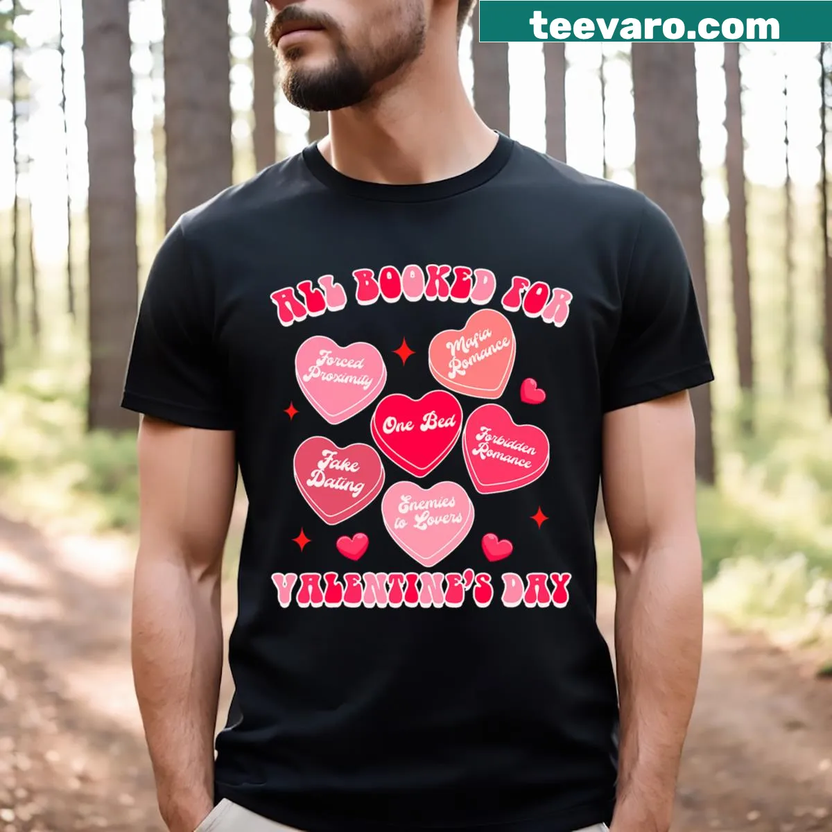 Funny Valentine's Day T-shirt for readers with a humorous book-themed phrase — on a men's t-shirt