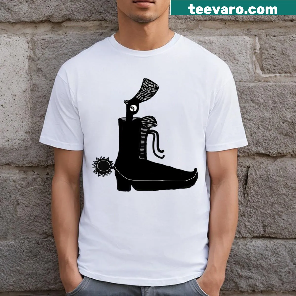 T-shirt featuring intricate Western patterns — on a men's t-shirt