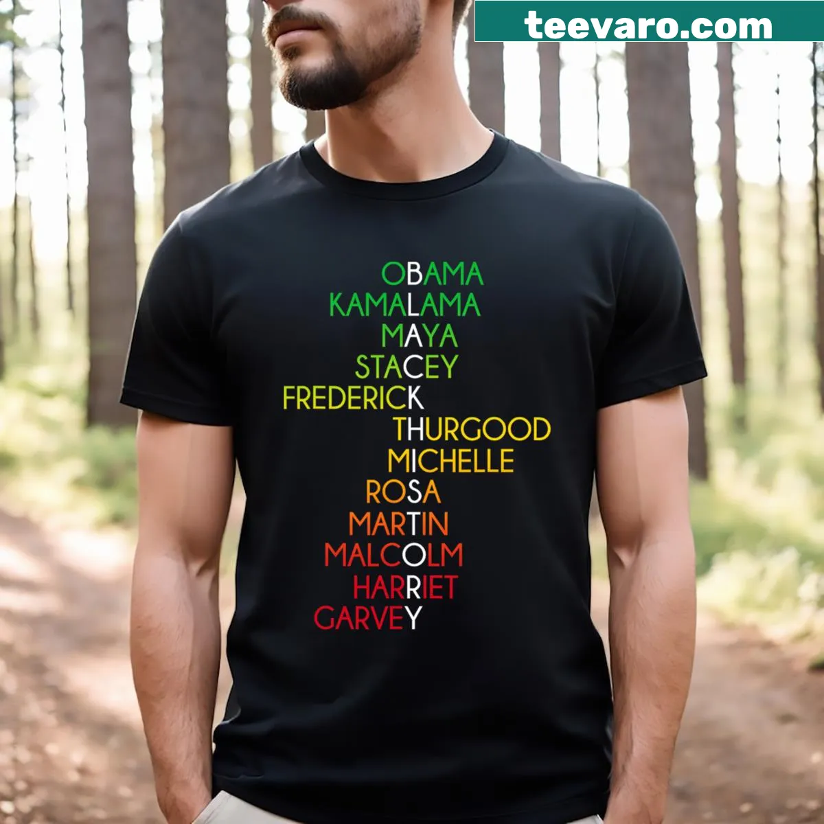 Bold Black Pride graphic on a T-shirt for all ages. — on a men's t-shirt