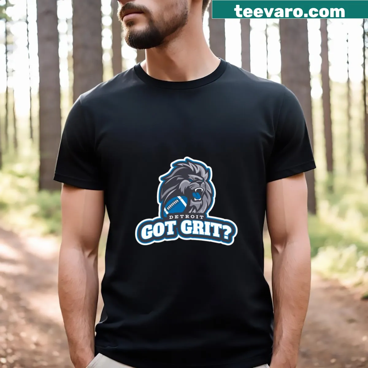 Detroit sports t-shirt with inspiring typography — on a men's t-shirt