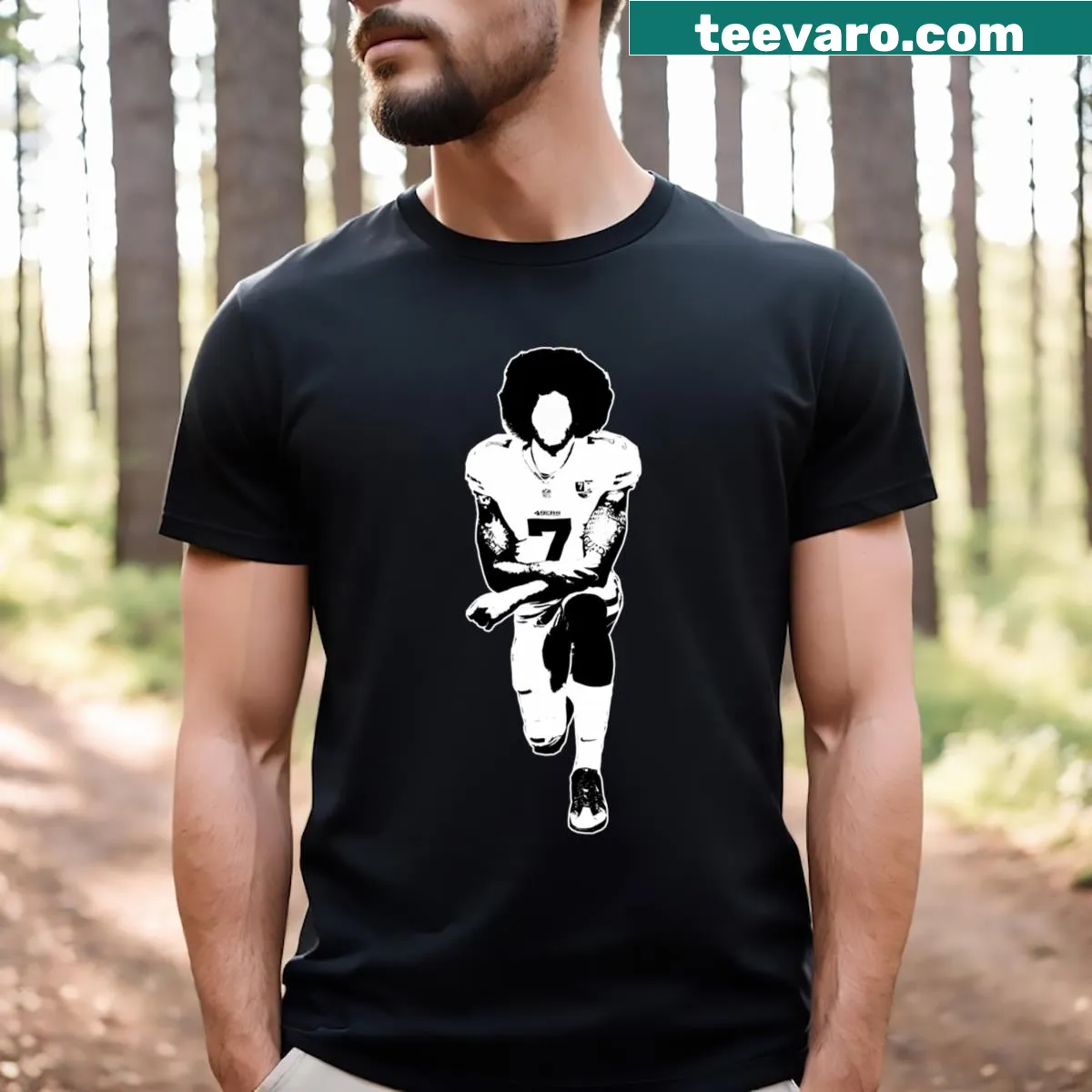 I'm With Kap t-shirt with bold supportive text — on a men's t-shirt