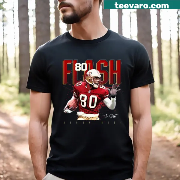 Jerry Rice t-shirt featuring his name and number