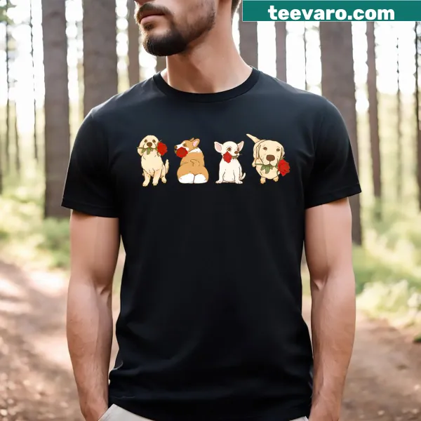 Dog lover t-shirt with 'My Dog Is My Valentine' design