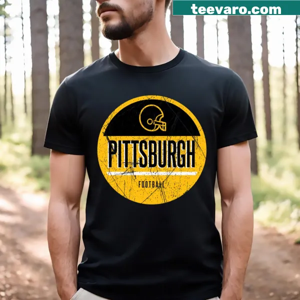 Vintage-style Pittsburgh Football t-shirt with retro design