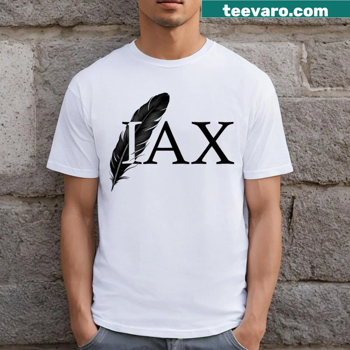 Plain black t-shirt with minimalist design — on a men's t-shirt