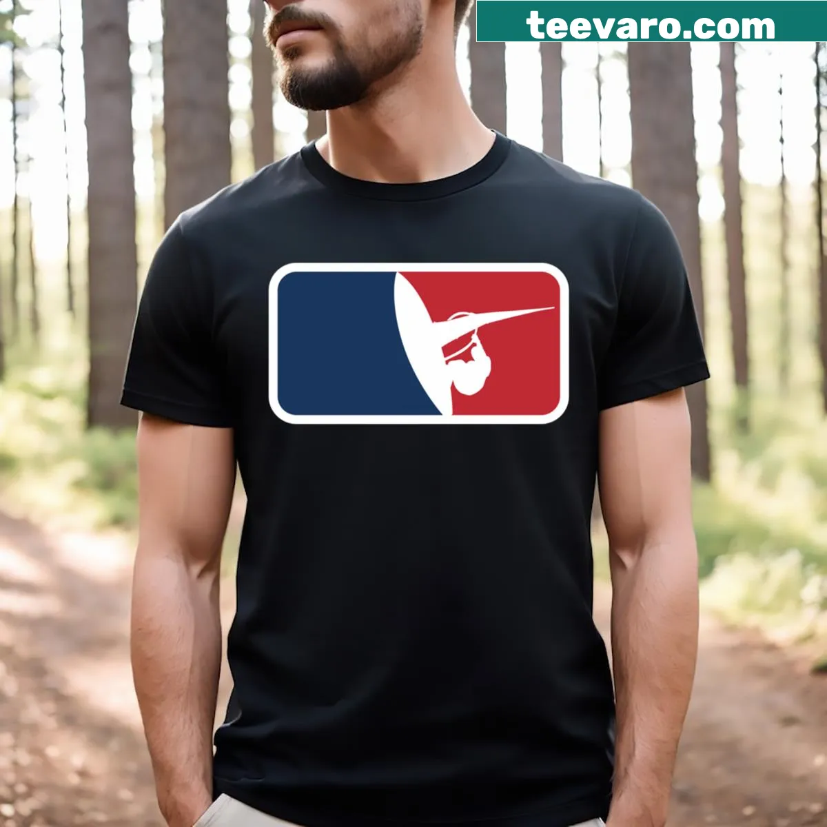 T-shirt featuring a windsurfer graphic for adventure lovers — on a men's t-shirt