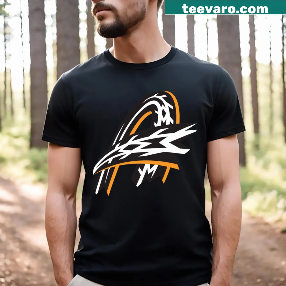 T-shirt celebrating Akron Rubberducks baseball team — on a men's t-shirt