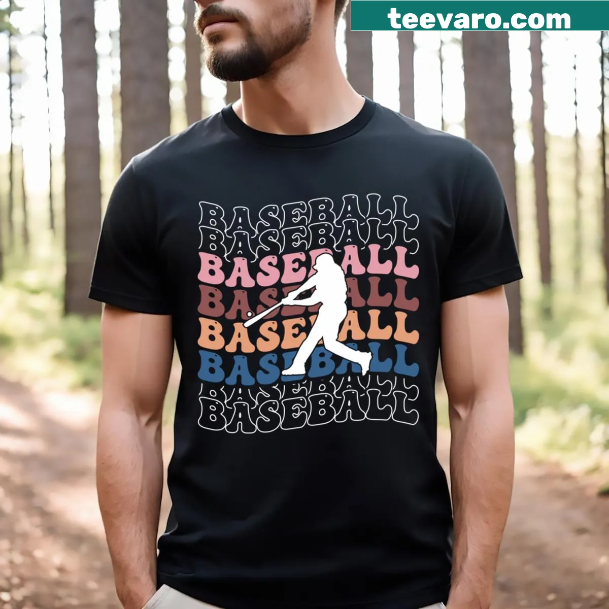 T-shirt design for baseball fans with team pride — on a men's t-shirt