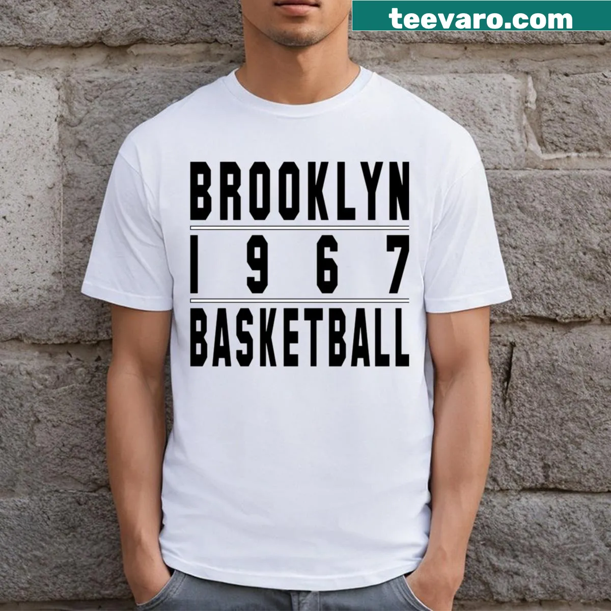Graphic design representing Brooklyn basketball culture — on a men's t-shirt