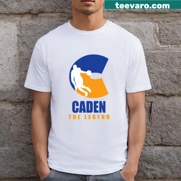 Customizable Caden basketball player T-shirt for personal name
