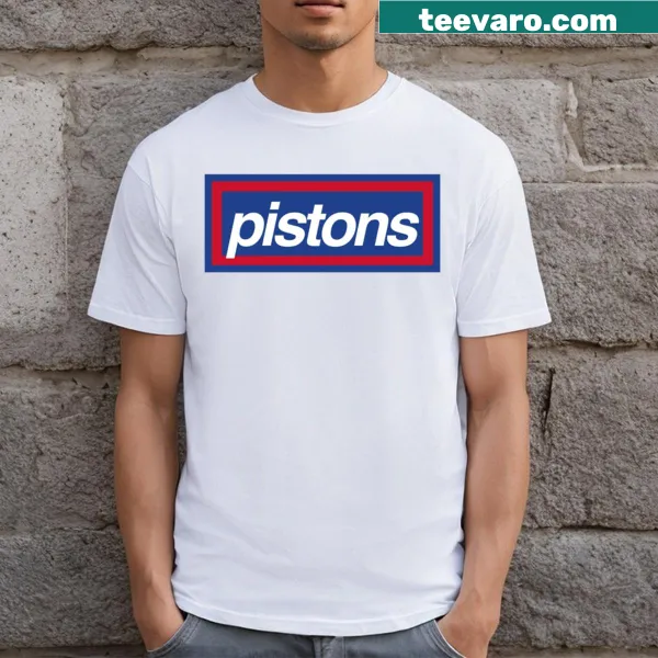 T-shirt featuring the Detroit Pistons logo