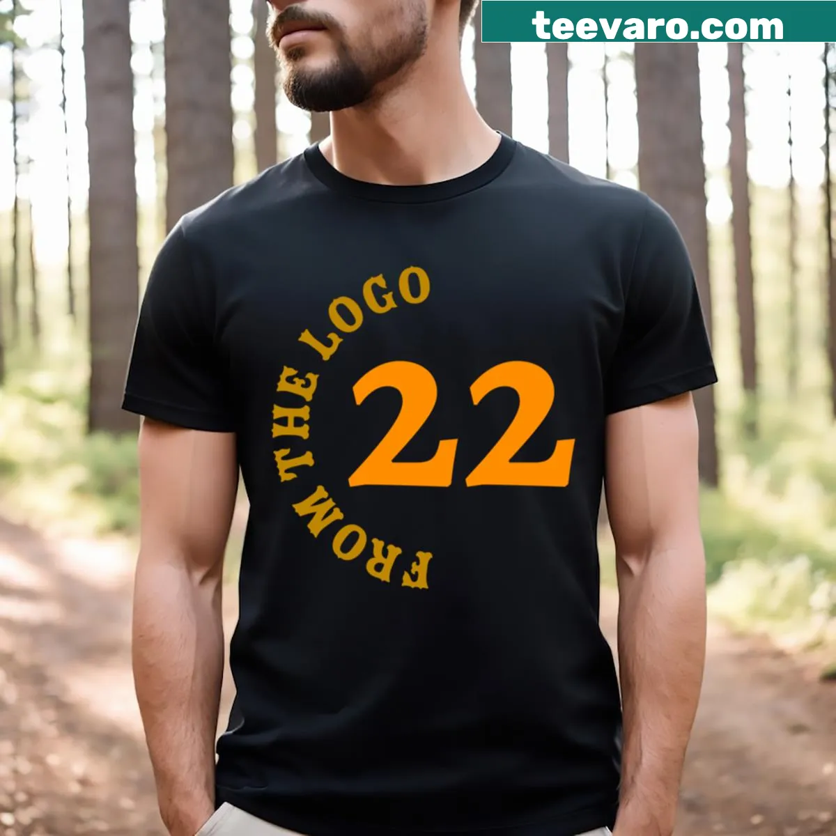 From The Logo 22 Catlin Clarck t-shirt featuring iconic logo — on a men's t-shirt
