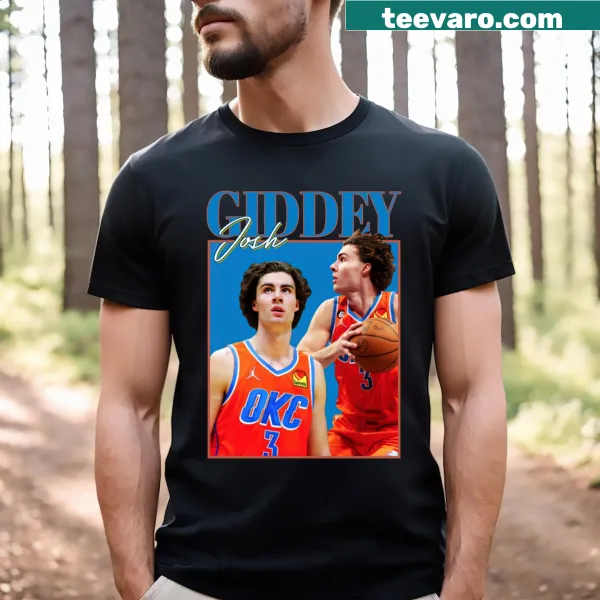 90s style Josh Giddey T-shirt with retro graphics