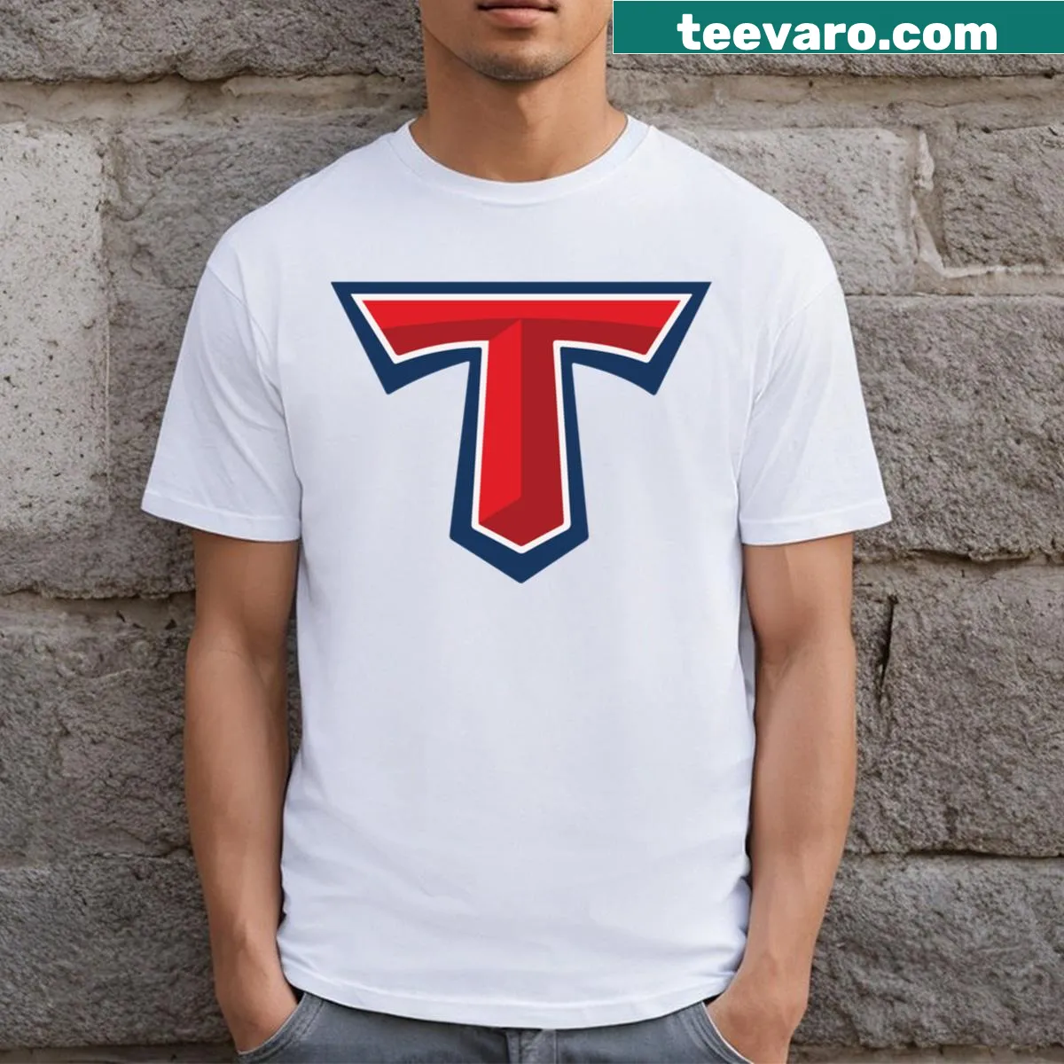 Kia Tigers logo emblem t-shirt for Korean baseball fans — on a men's t-shirt
