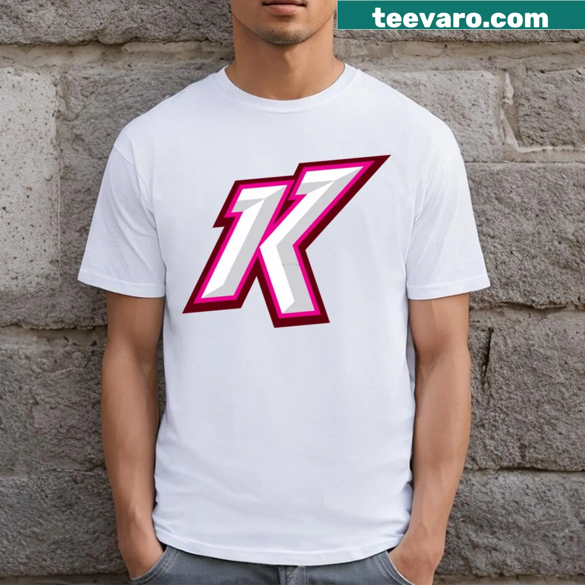Kbo Kiwoom Heroes logo emblem printed on a casual T-shirt — on a men's t-shirt