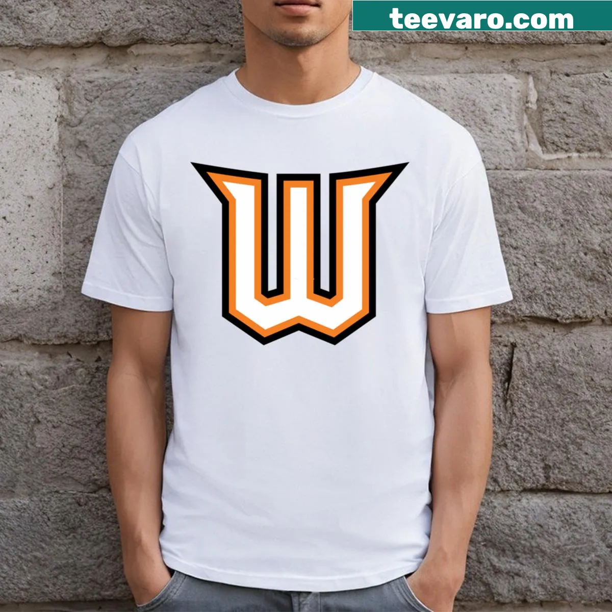 T-shirt featuring the SK Wyverns logo emblem. — on a men's t-shirt