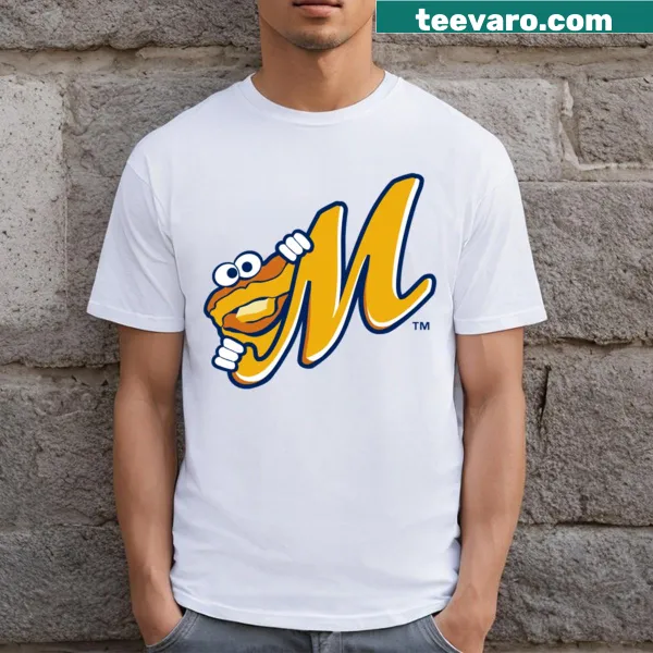 T-shirt featuring playful design of Montgomery Biscuits