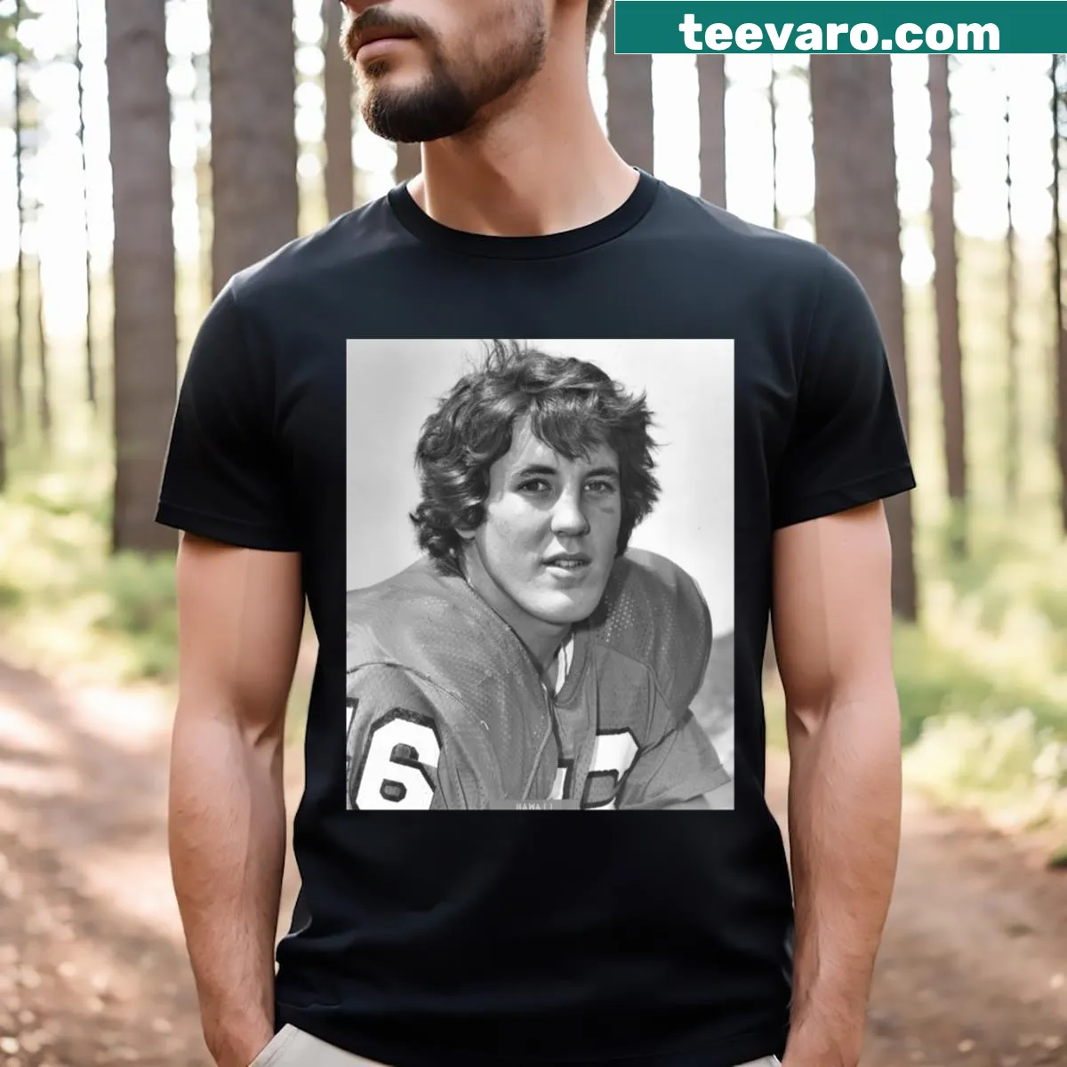 Minimalist t-shirt featuring Pete Carroll's name — on a men's t-shirt