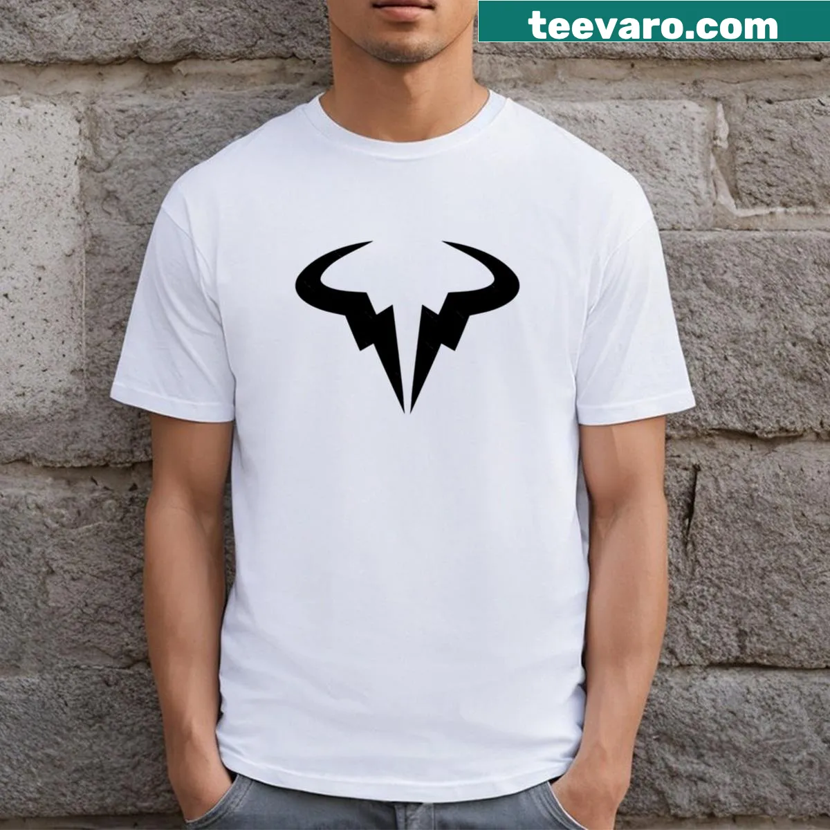 Sleek t-shirt featuring Rafael Nadal's iconic logo — on a men's t-shirt