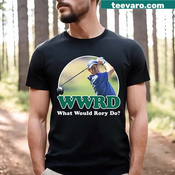 Classic vintage design on Rory Mcilro t-shirt.