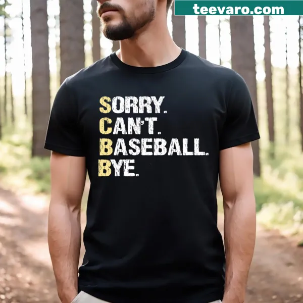 Funny baseball-themed t-shirt with playful text