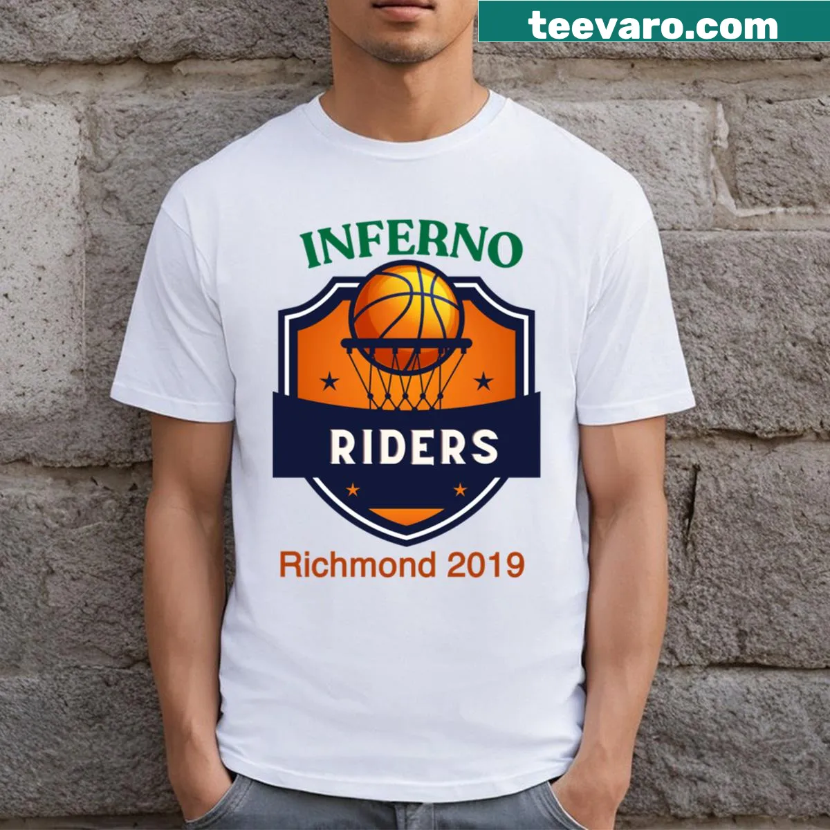 Bold basketball-themed t-shirt with a strong graphic — on a men's t-shirt