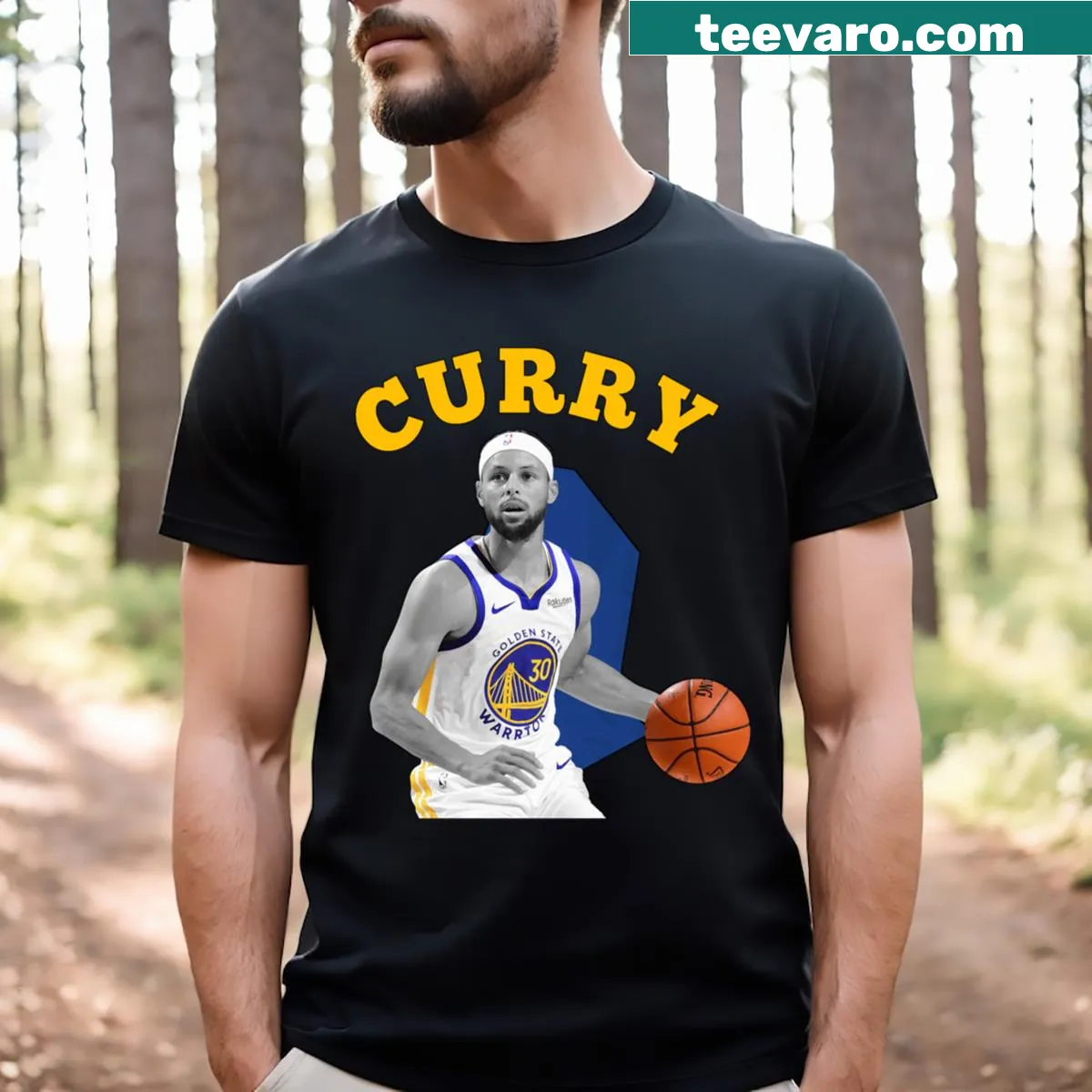 Stephen Curry tribute T-shirt — on a men's t-shirt