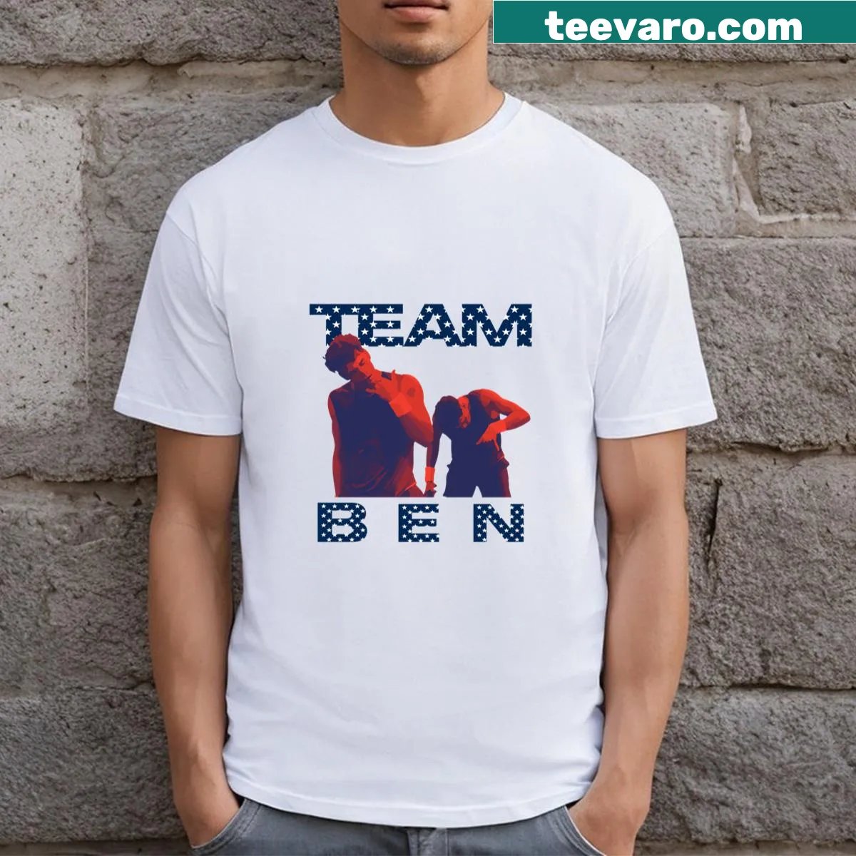 Team Ben Shelton logo on a sports T-shirt — on a men's t-shirt