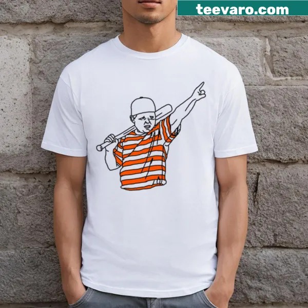 Illustration of baseball player on 'The Babe' t-shirt