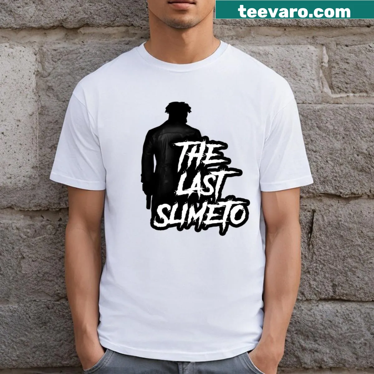 Nostalgic graphic for 'The Last Slimetos' on t-shirt — on a men's t-shirt