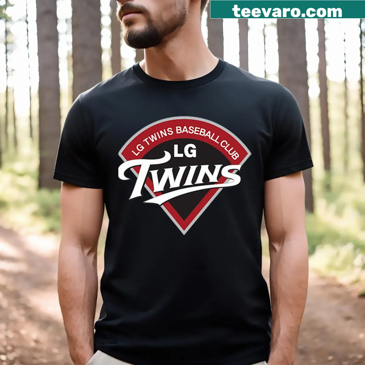 Twins Baseball T-shirt with team emblem prominently displayed — on a men's t-shirt