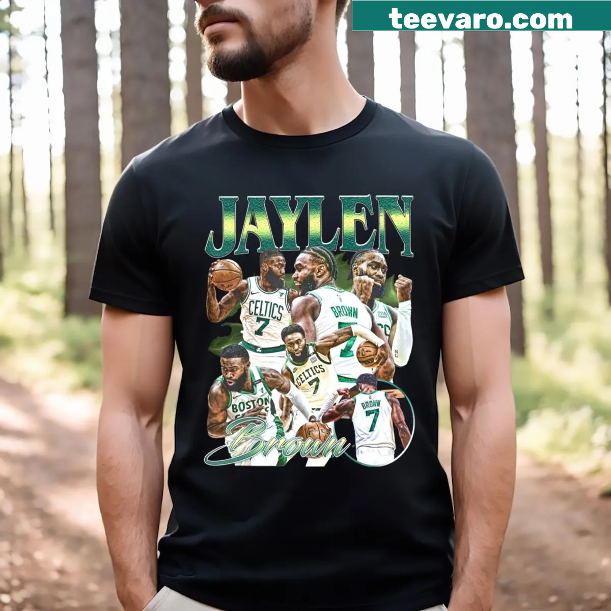 Vintage-inspired T-shirt featuring 90s basketball bootleg style graphics — on a men's t-shirt