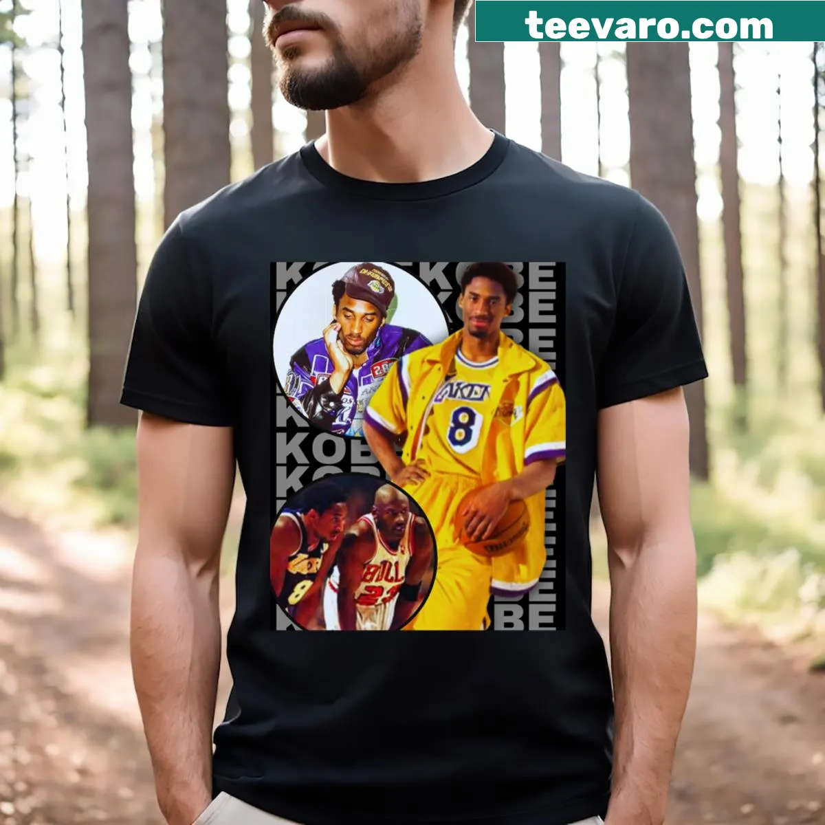 Vintage Kobe Bryant T-shirt featuring Mamba Mentality design — on a men's t-shirt