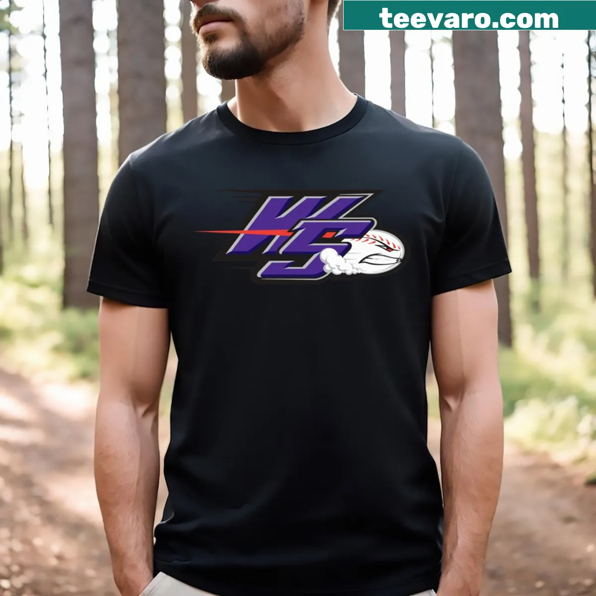T-shirt featuring Winston Salem Dash icons — on a men's t-shirt