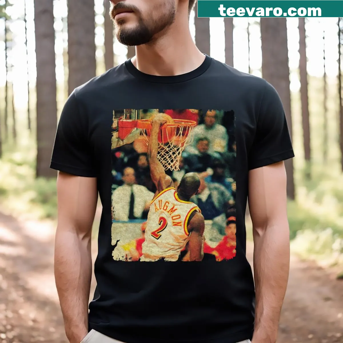 Quirky graphic of Plastic Man character on T-shirt — on a men's t-shirt