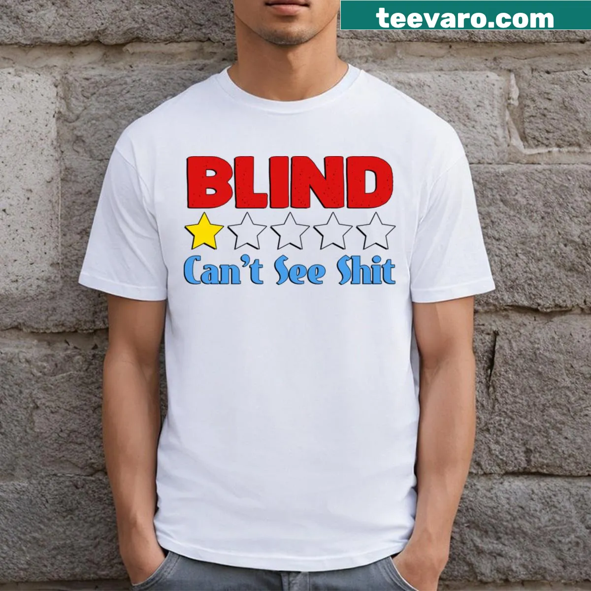 Braille-themed T-shirt promoting awareness for the visually impaired — on a men's t-shirt