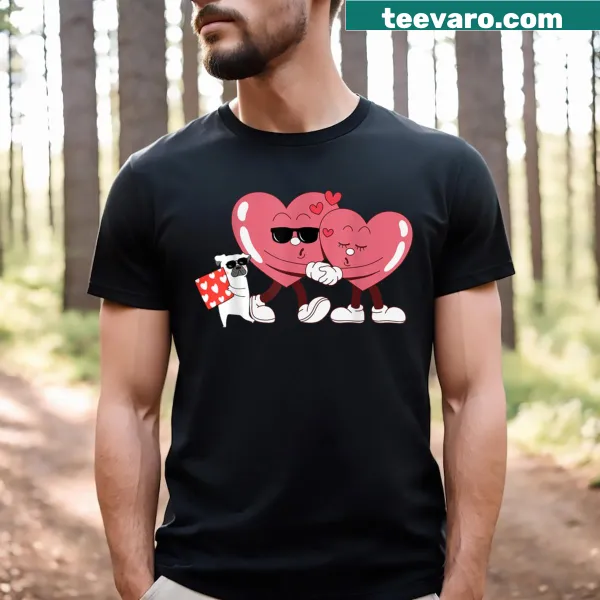 Happy Valentine's Day shirt featuring a cute dog illustration