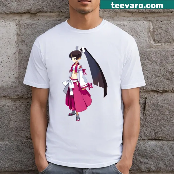 Illustrated Asuka cranekick graphic t-shirt from Disgaea