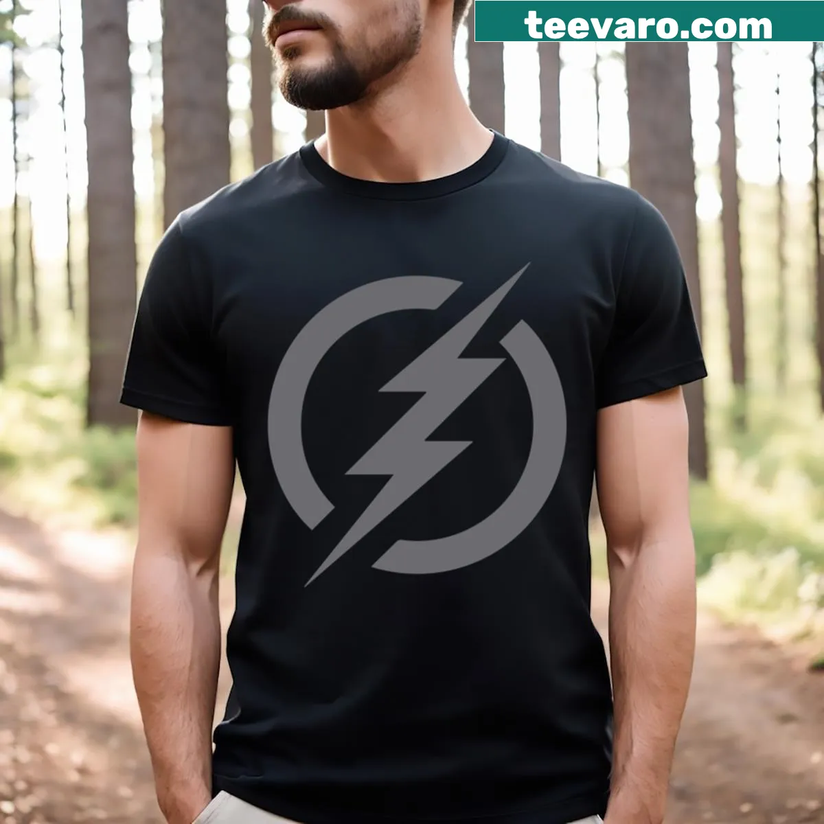 Empowering t-shirt with 'Full Power' text design — on a men's t-shirt