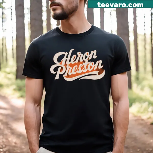 Bold typography design on Heron Preston T-shirt