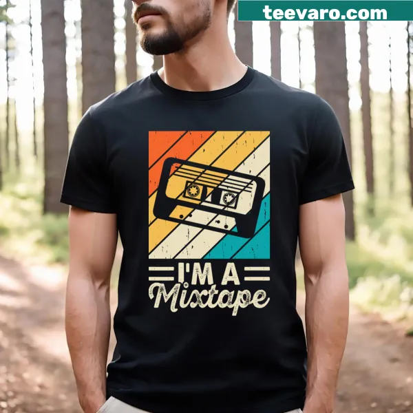 Nostalgic t-shirt with 'I'm A Mixtape' text design