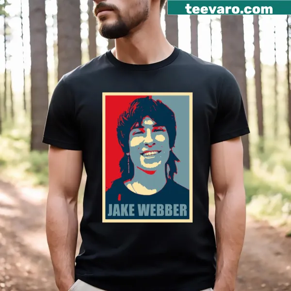 Bold typography graphic expressing love for Jake Webber on a t-shirt.